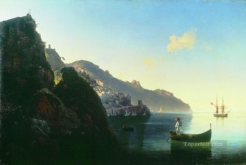 イワン・コンスタンティノヴィチ・アイヴァゾフスキー Painting - アマルフィの海岸 1841 ロマンチックなイワン・アイヴァゾフスキー ロシア